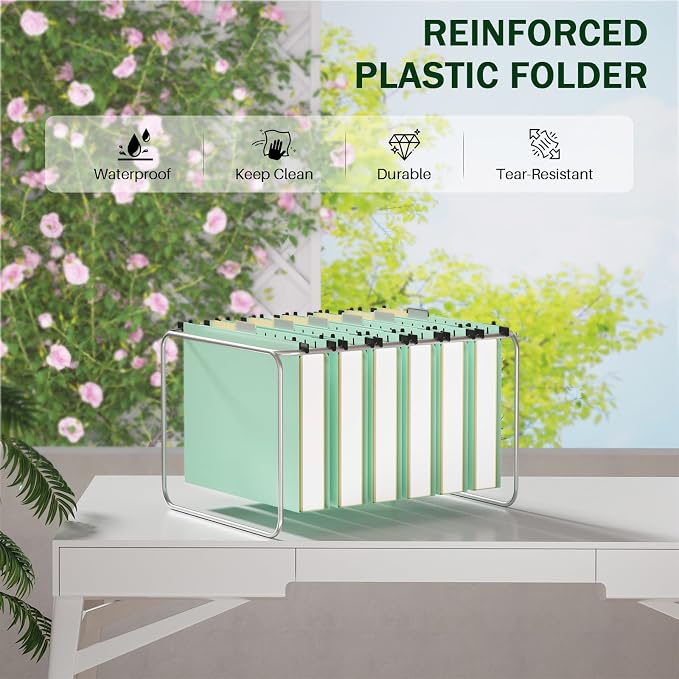 12 Pack 2 Inch Expansion Letter Size Hanging File Folders, Hanging Folder - Image 4