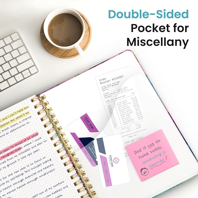 Spiral Dotted Notebook Journal for Work, 300 Pages, Thick B5 (7.1"x10") Bullet Dotted Journal for Women & Writing, Hardcover Notebook for Note Taking, Perfect for Work School Note Taking Business, Color Splash-DeskLoop Office