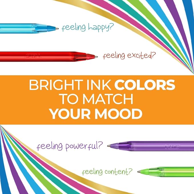 BIC Color Cues Pen Set, 60-Count Pack, Fun Color Pens - Image 2