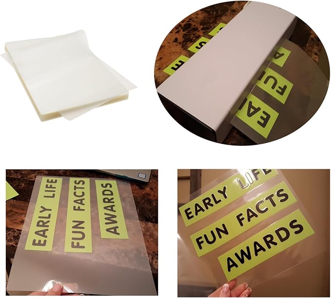 Immuson Thermal Laminating Pouches 8.9 x 11.4, 3Mil Thickness, Crystal Clear Finish, 100 Pack-DeskLoop Office
