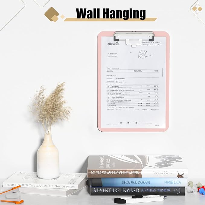 Hongri Plastic Clipboard with Pen Holder, Nurses and Women, Low Profile Clip - Image 6