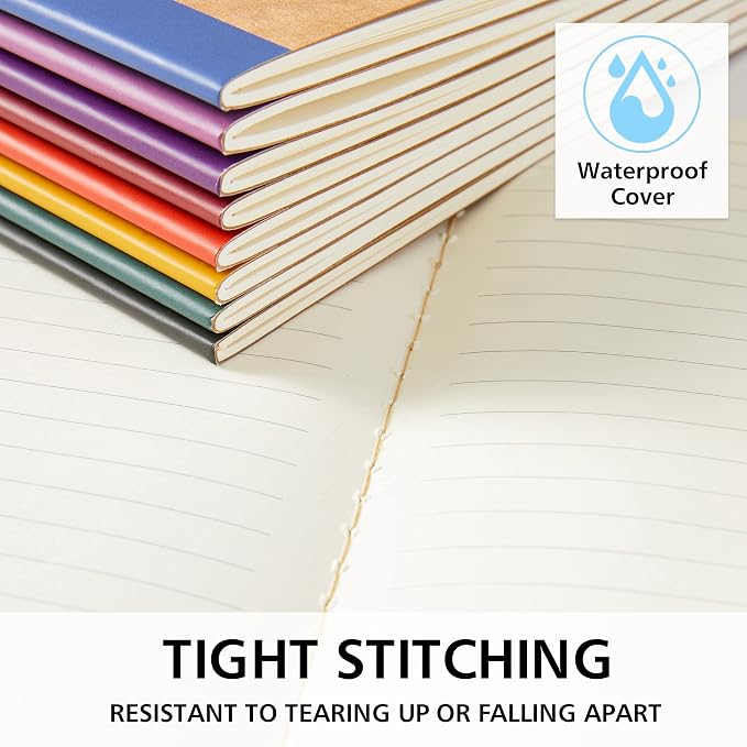 feela 16 Pack Composition Notebooks Bulk, Kraft Cover Lined Blank College Ruled - Image 4