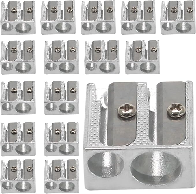 Bonsicoky 16 Pack Handheld Metal Pencil Sharpener - Image 7