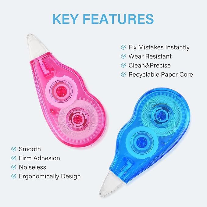 120-Pack Correction Tape, Dry Instant Tear-Resistant and Silent, School Office - Image 2