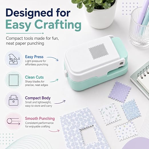 CYFUN DESIGN 2 Pcs Stamp Punch, 1x0.8 inch Postage Stamps Punch, Stamp Cutter - Image 3