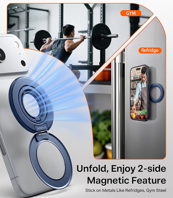 TORRAS 2025 Flagship Magnetic Phone Grip Ring Holder Kickstand Fit - Image 5