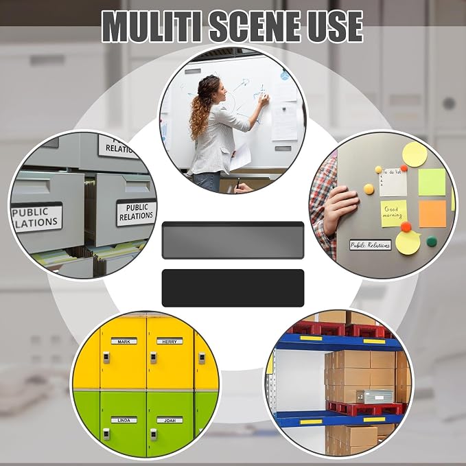 Gilprop 30 Pcs Magnetic Label Holders Pallet Rack 4.3 x 1.2 Inch Magnetic Labels - Image 6