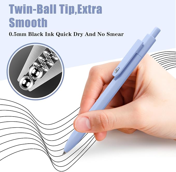 Vitoler Cute Pens, 8 Pack 0.5mm Fine Point Gel Pens - Image 4