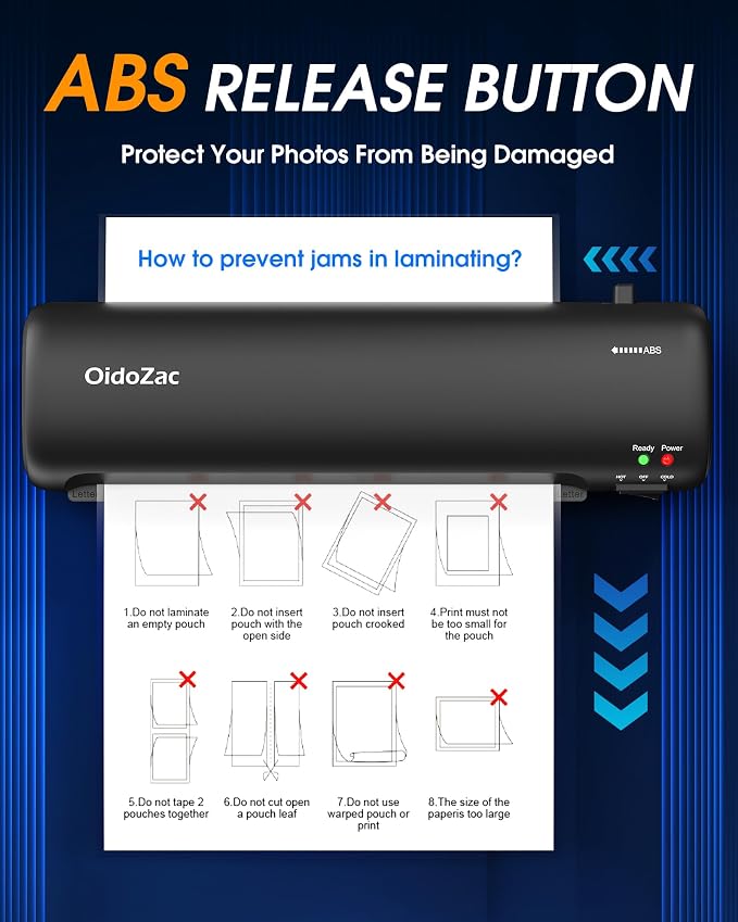 9 Inch Laminator Machine with Hot & Cold Modes, Portable Thermal Laminator A4 - Image 5
