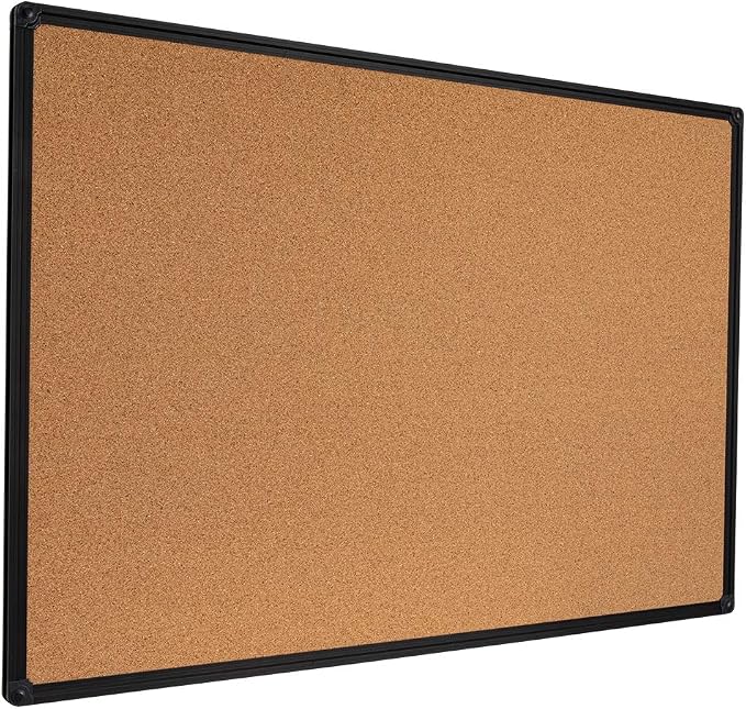 Cork Board Bulletin Board for Wall, Wall Mounted Decorative Hanging Pin Board by DexBoard