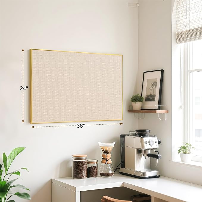 Fabric Bulletin Board, Upgraded Canvas Surface, Wall Mounted, - Image 2