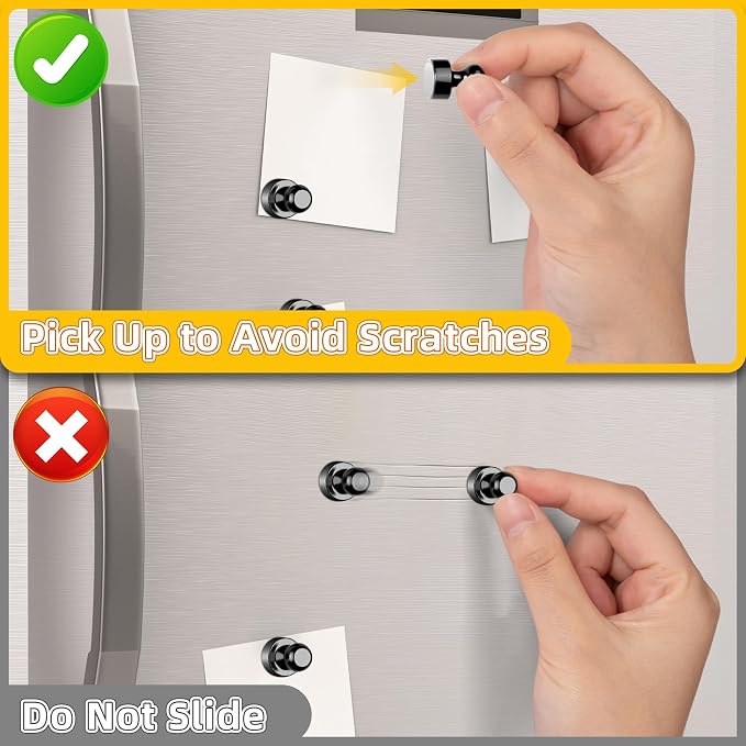 VNDUEEY 90 Pack Black Fridge Magnets, Refrigerator Magnets Strong Magnets - Image 4