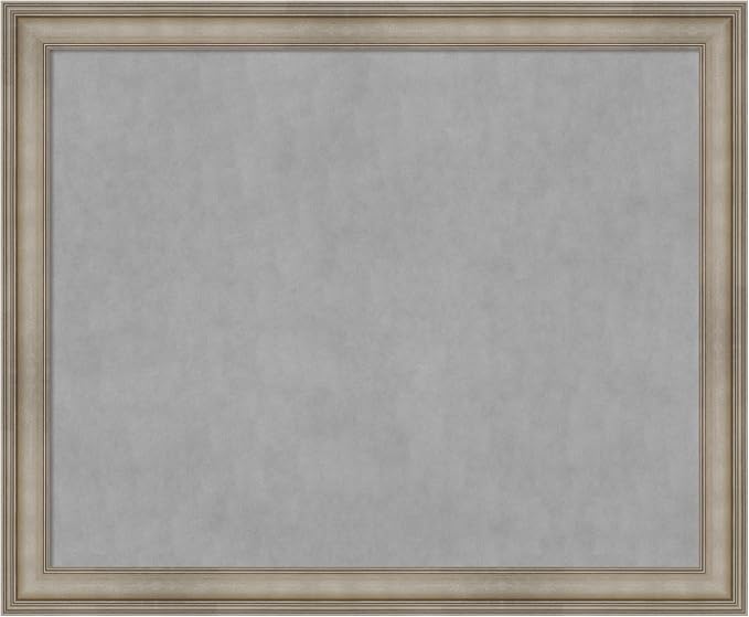 Amanti Art Silver Framed Magnetic Board 37x45 X-Large Vision Board by AmantiArt