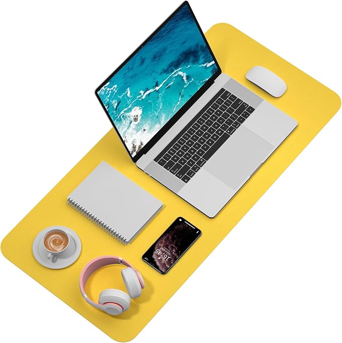 Hsurbtra Desk Pad, 35.5" x 17" PU Leather Desk Mat, XXL Extended Mouse Pad - Image 2