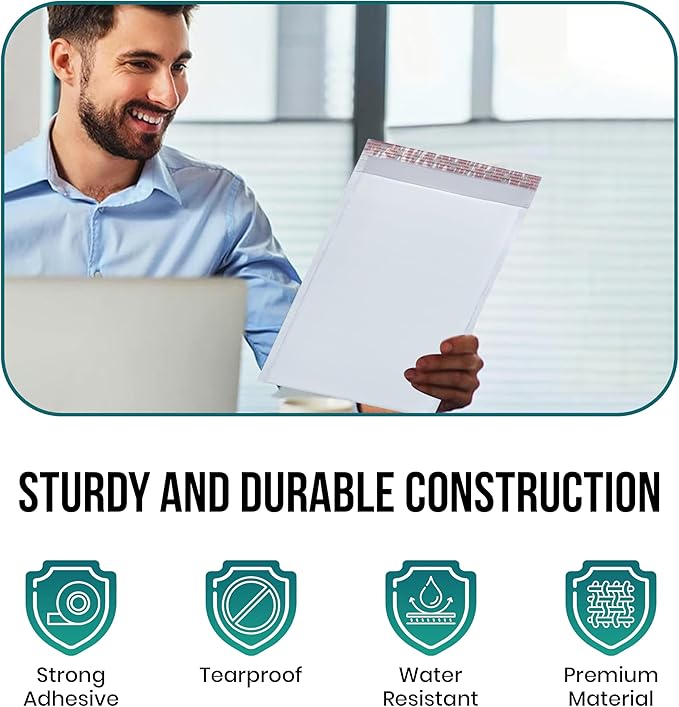 Levex - #00 5" x 10" [5 Pack] Poly Bubble Mailers, Padded Envelope Mailers, Packing Envelope & Mailing Bags for Shipping-DeskLoop Office