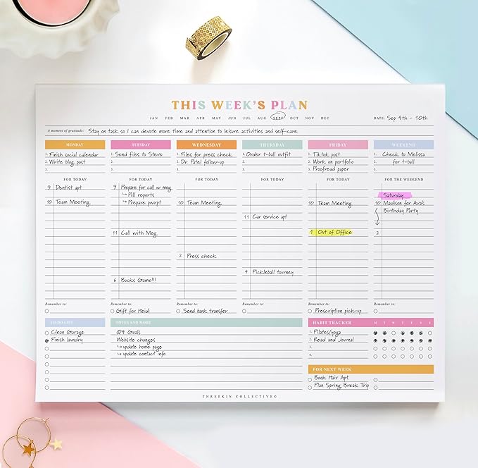ThreeKin Weekly Planner by ThreeKinCollective