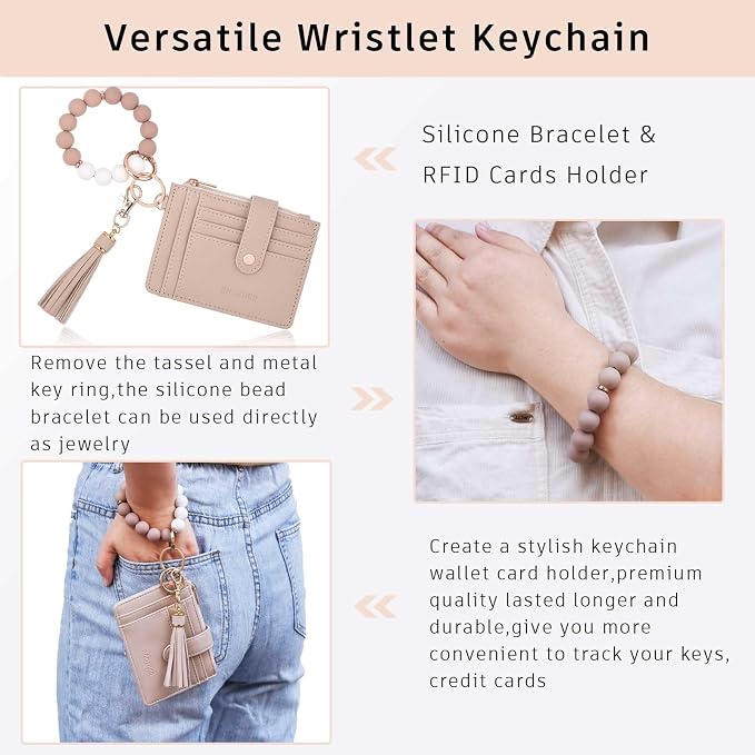 BAOSIWA Silicone Bracelet Keychain Wallet - Image 5