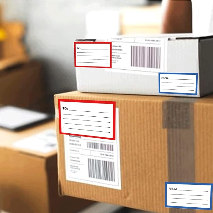 to from Return Address Mailing Labels 120 Pcs Blank Mail Shipping Label | - Image 4