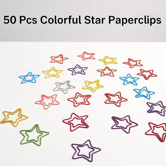 50 Pcs Star-Shaped Paper Clips – Gifts - Image 5
