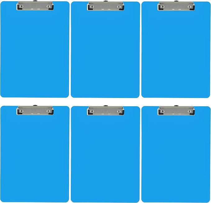 Trade Quest Plastic Clipboard Opaque Color Letter Size Low Profile Clip by Trade+Quest+Global+Corp
