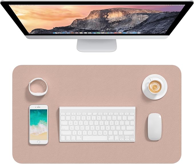 Hsurbtra Desk Pad, 23.6" x 13.8" PU Leather Desk Mat, M Extended Mouse Pad by Hsurbtra