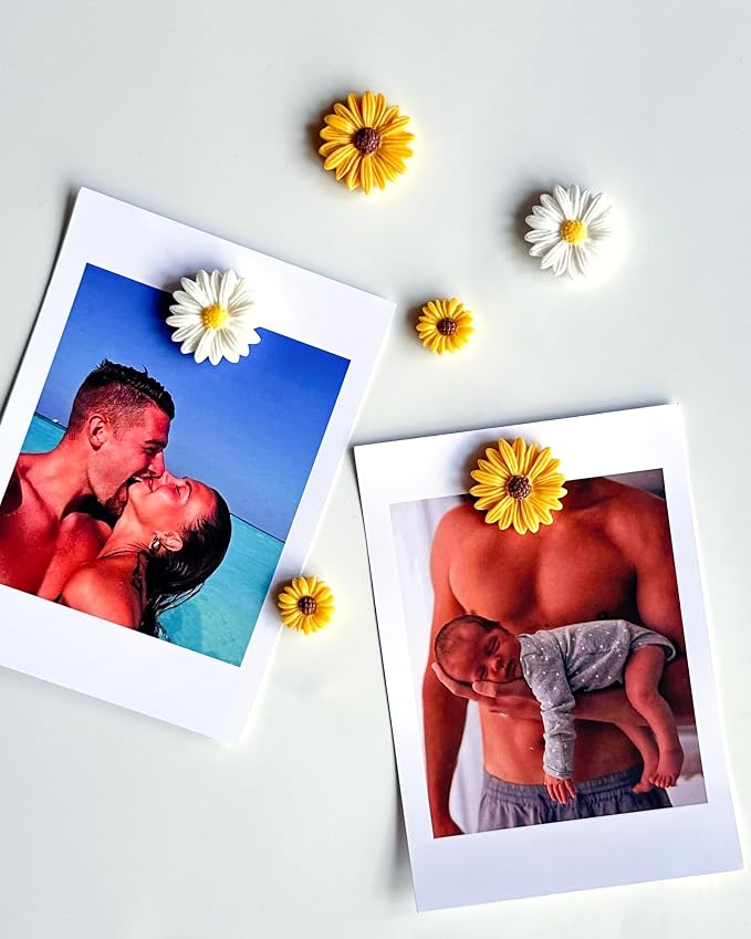 16 pcs -Cute Daisy Magnet, Small Flower Magnet - Image 3