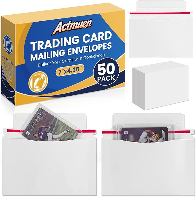 50 Pack Mailer Trading Card Envelopes，7" x 4.35" Trading Card Mailers by Unknown