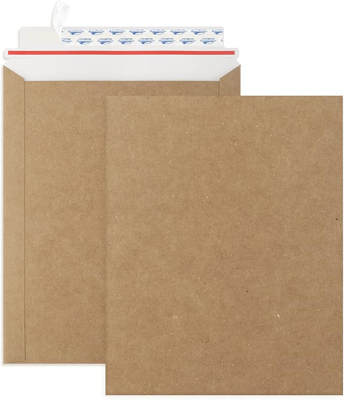 ValBox 9x11.5 Self Seal Photo Document Mailers 25 Pack Stay Flat Brown by ValBox