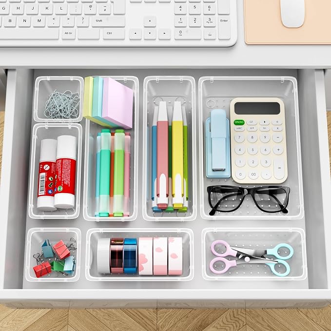 ElegantArray 48 PCS Drawer Organizer Set, 4 Sizes Tool Storage Trays, - Image 5