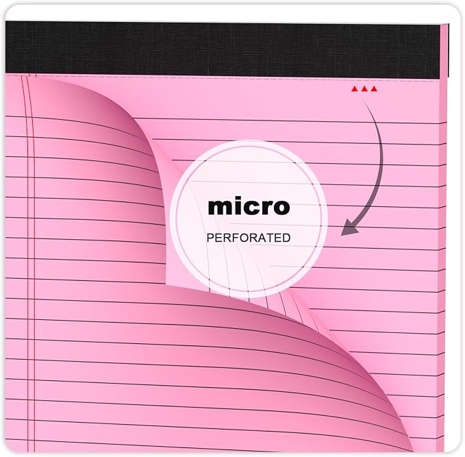 AILZFEI Pink Purple Legal Pads 8.5 x 11 Wide Ruled, Note Pads 30 Sheets/Pad - Image 5