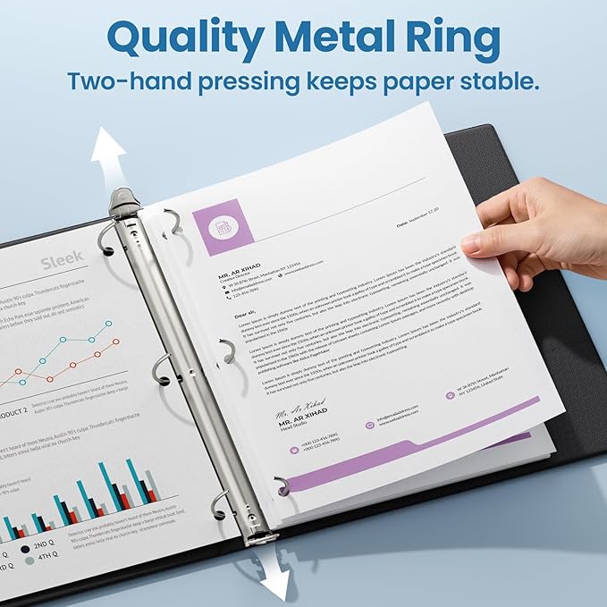 SUNEE 3 Ring Binder 1/2 Inch 1 Pack - Image 2