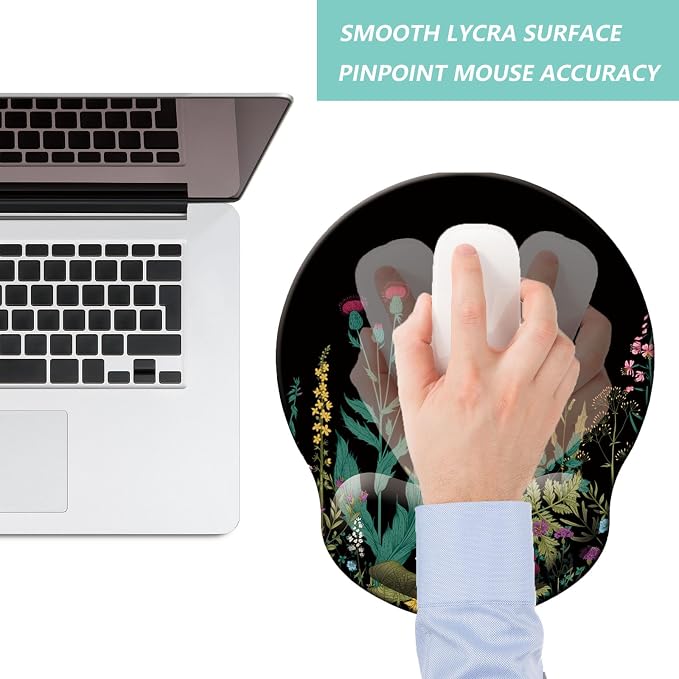 Mouse Pad with Wrist Support, Ergonomic Mouse Pad with Memory Foam Wrist Rest - Image 7