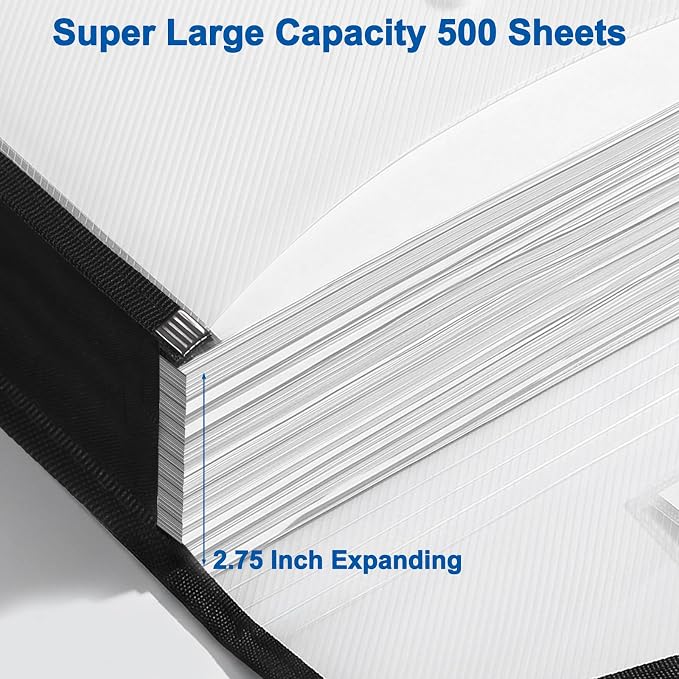 2 Pack Clear Expanding File Organizer Envelope Important Document Folder - Image 4