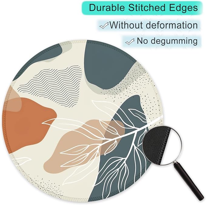 ITNRSIIET Round Mouse Pad with Stitched Edge Premium-Textured Waterproof - Image 5