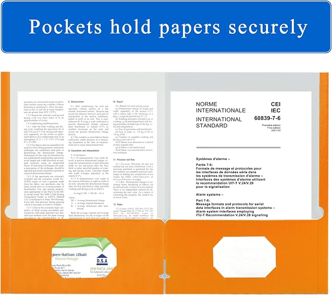 Zzrywuty File folders with Pockets, 25 Pack Paper Folders with Card Slot - Image 3