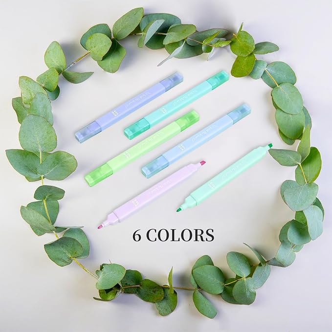 konket 12Pcs Aesthetic Bible Pastel Highlighters and Pens no bleed Cute - Image 5