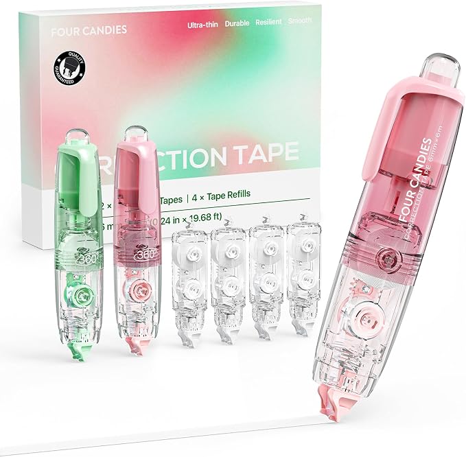 Four Candies 2-Pack White Correction Tape by FourCandies