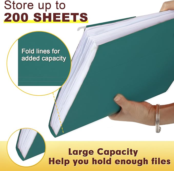 HERKKA Hanging File Folders, 30 Pack Reinforced Letter Size Hanging Folders - Image 6