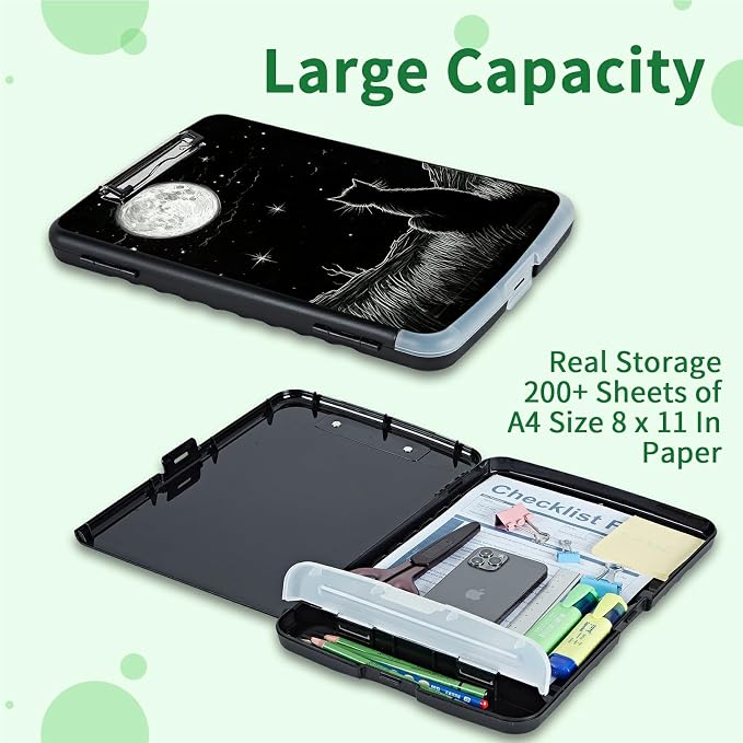 Clipboard with Storage, Plastic Clipboards with Pen Holder, High Capacity - Image 5