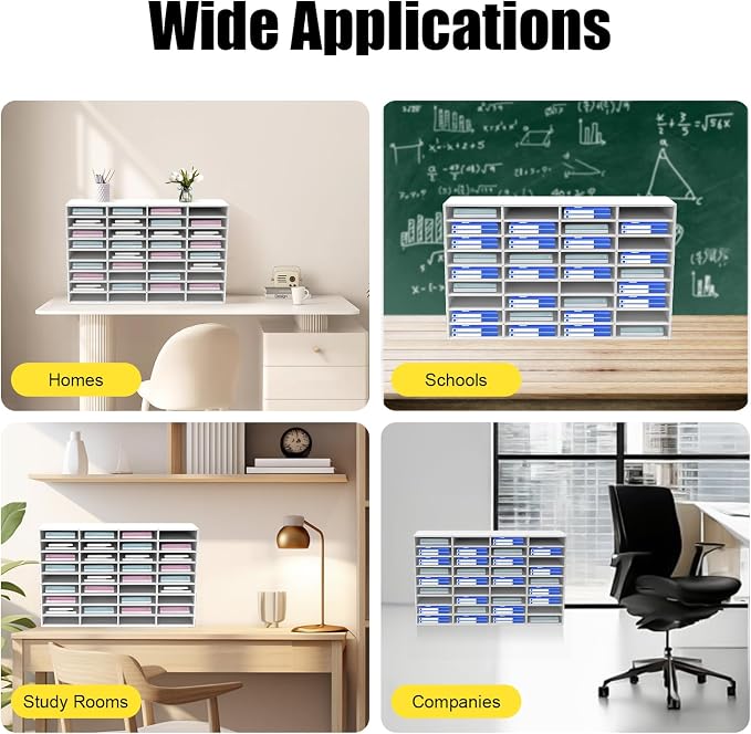 36 Slots Literature Organizer, Desktop Paper & Mail File Sorter - Image 6
