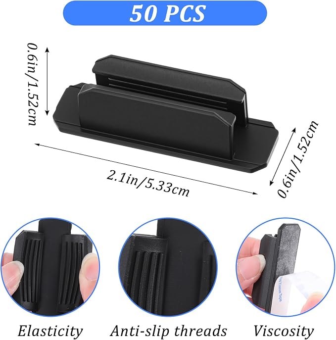50pcs Silicone Pen Holder for Desk Adhesive Pencil Holders for Desk Silicone - Image 2