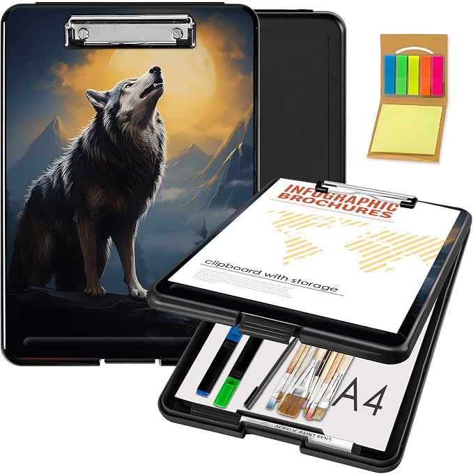 Clipboard with Storage, Office Supplies Nursing Clipboards Folder with Pen by CAPAUNVDA