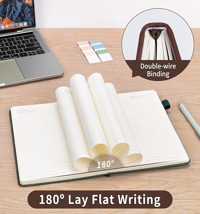6 Pack Lined Journal Notebook for Women Men, A5 Hardcover Leather Journals for - Image 5