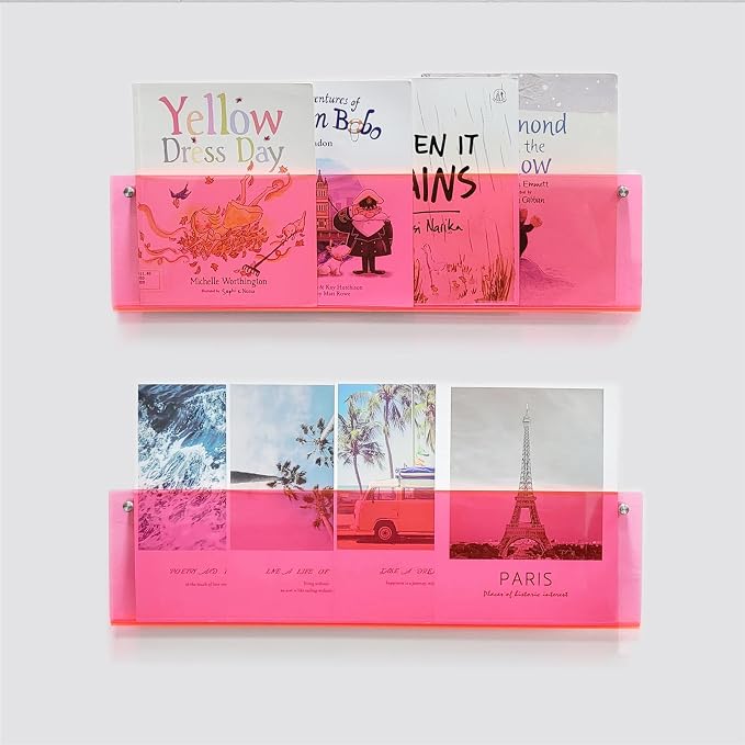 ROYALITA 2-Pack Acrylic Magazine Holder Brochure Holder, Fashion Hanging - Image 2