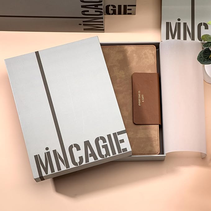 Leather Journal for Men 320 Pages B5 Large Journaling Notebooks with 100 GSM Thick Paper Journals for Writing Notebook for Men & Women with Buckle Closure Work Diary, 7.28" x 10.23", Brown-DeskLoop Office