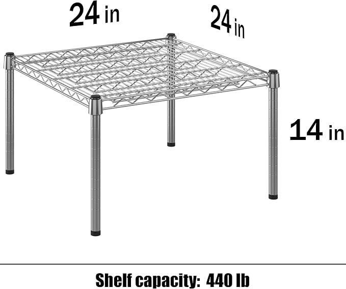 Regal Altair 24" Deep x 24" Wide x 14" Height Wire Shelving Kit | 1-Tier | NSF - Image 3