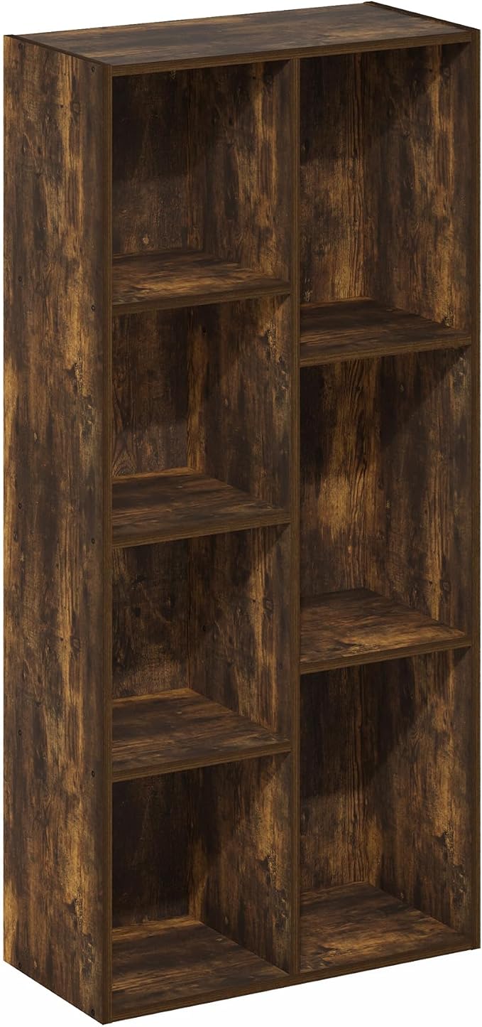 Furinno LUDER Book Shelf, 7-Cube Bookshelf, Bookcase - Image 6