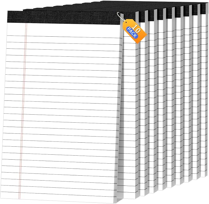 5x8 Legal Pads, Narrow Ruled 7mm Writing Pads by Glyanlee