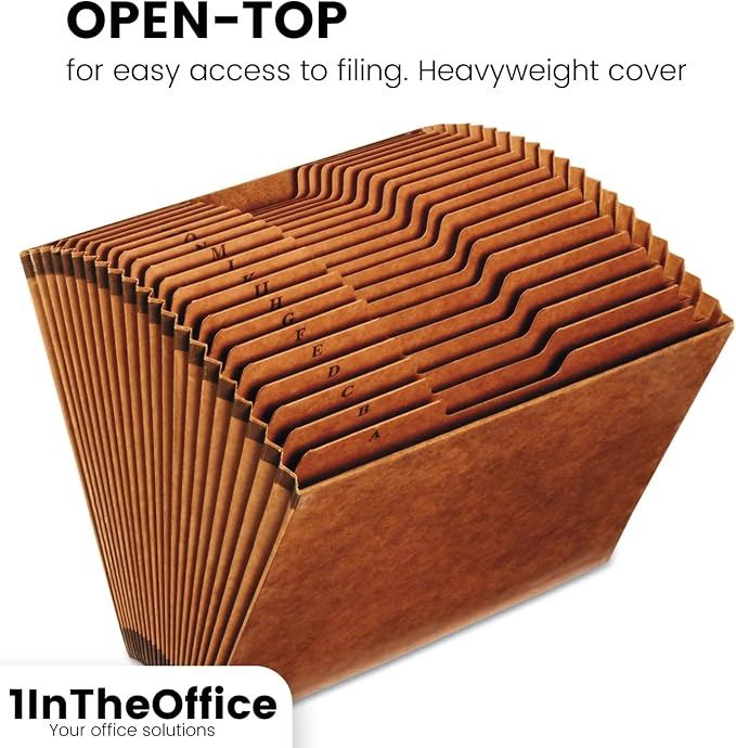 1InTheOffice Expanding File Folder A-Z, Alphabetical File Organizer, Accordion - Image 2