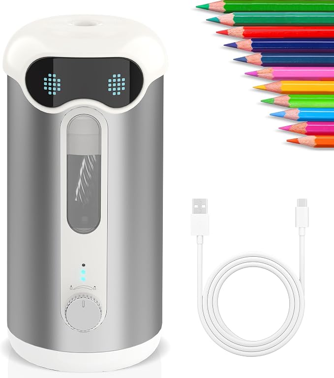 VUSIGN Automatic Pencil Sharpener, Quiet 60dB Robot Pencil Sharpener by VUSIGN